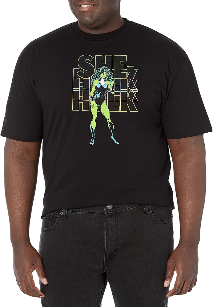 Marvel Big & Tall Classic She Hulk Men's Tops Short Sleeve Tee Shirt