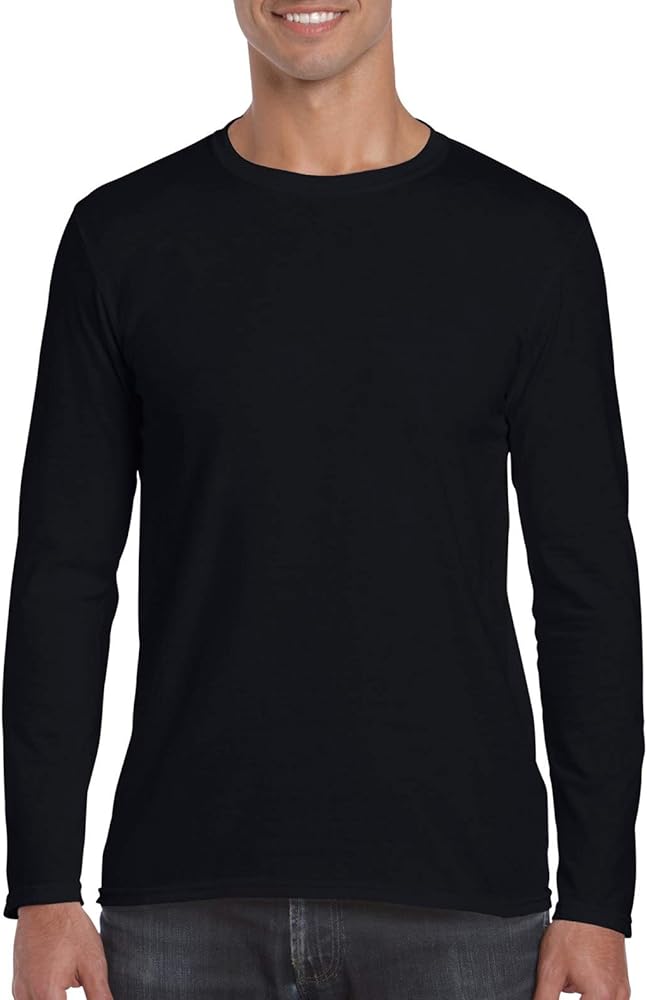 Gildan Softstyle long sleeve t-shirt(Black, M)