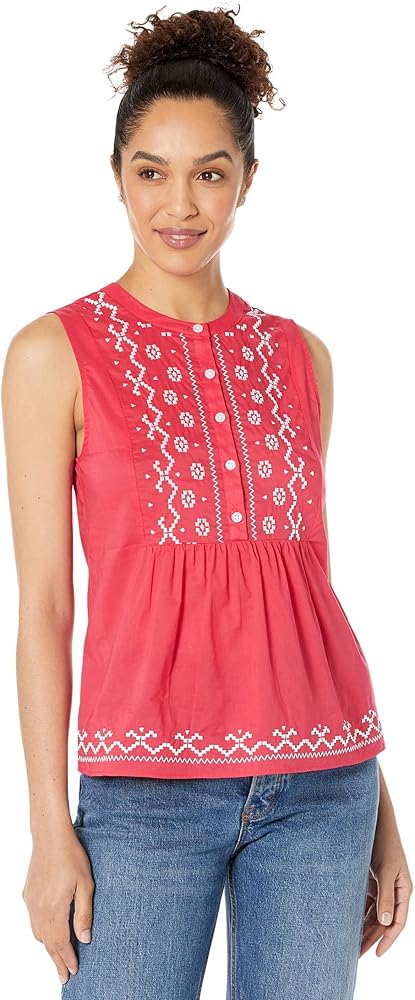 Wrangler Retro Woven Tank Red LG