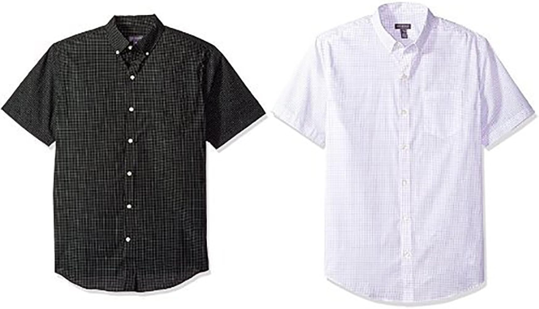 Van Heusen Men's Wrinkle Free Short Sleeve Button Check Down Shirt