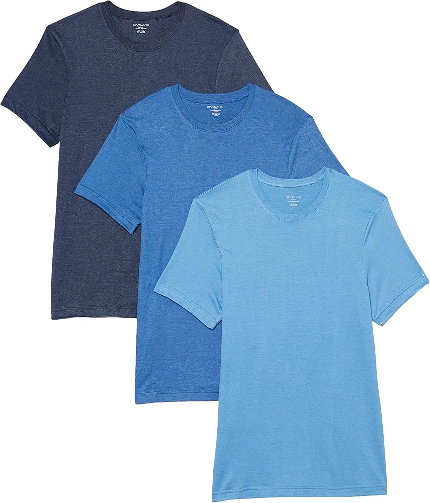 Evolve Men's Performance Cotton 3 Pack Crew Neck T-Shirt