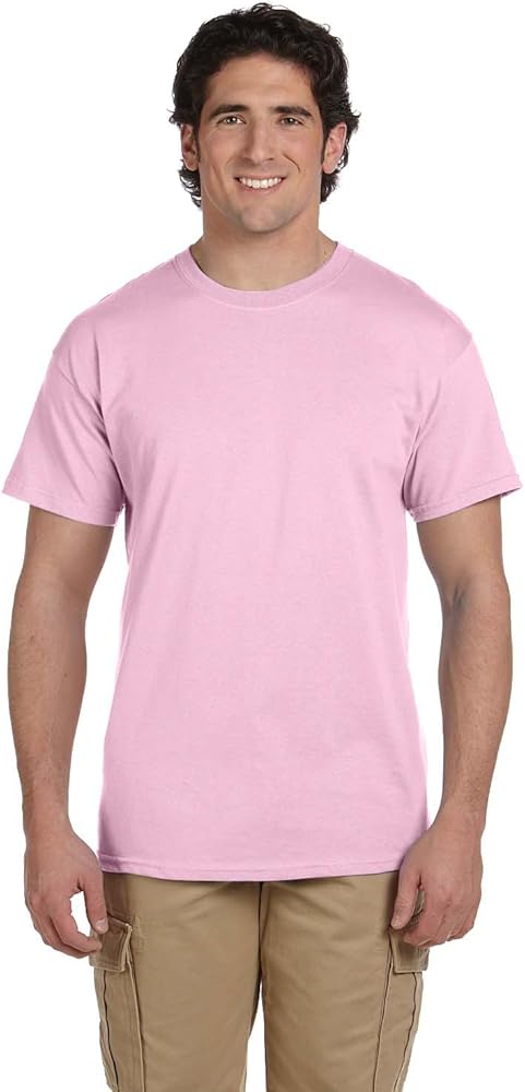 Fruit of the Loom 5 oz., 100% Heavy Cotton HD T-Shirt, Small, Classic Pink