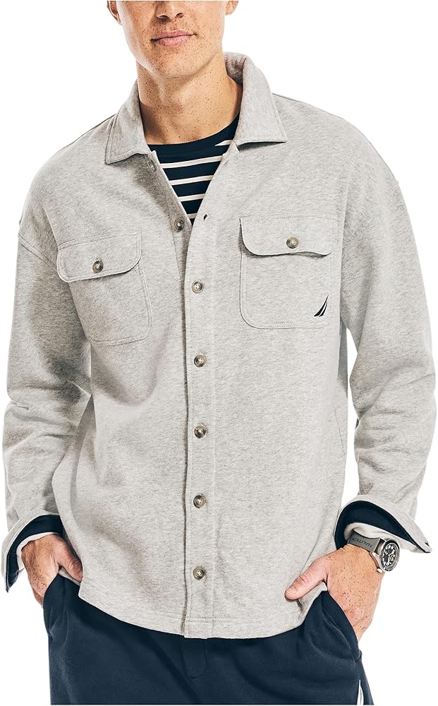 Nautica Men's Fleece Button-up Shirt