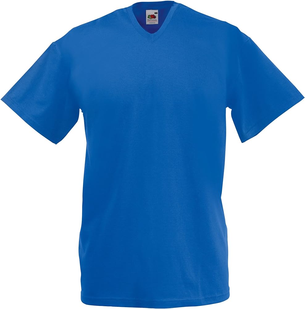 Fruit of the Loom Men's Valueweight V-Neck T-Short Sleeve T-Shirt Large Royal