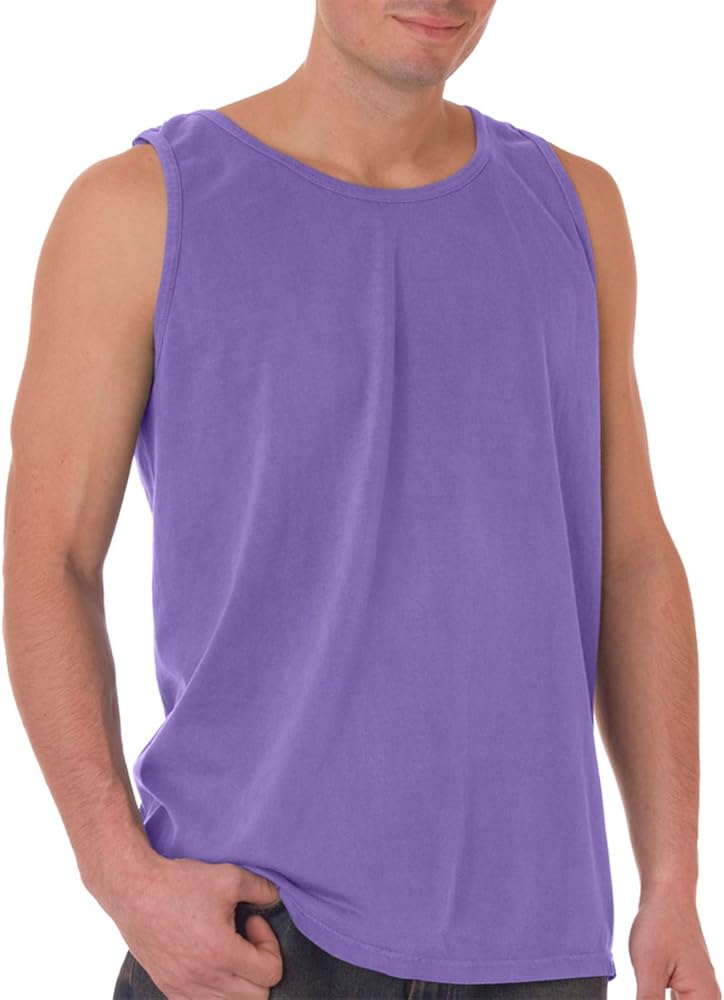 Comfort Colors Ringspun Garment-Dyed Tank (C9360)- Violet, M