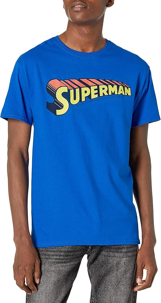 DC Comics Men's Text Logo T-Shirt