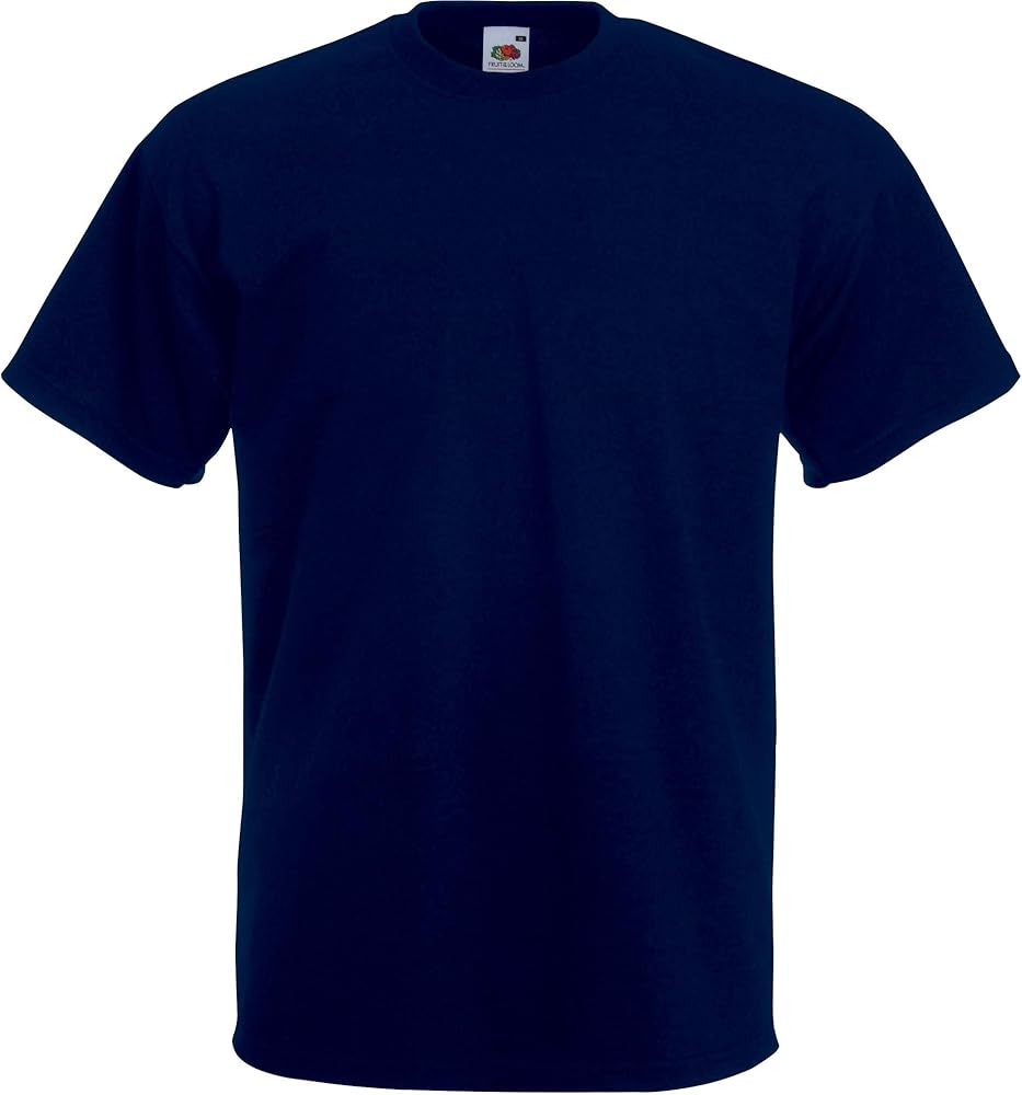 Fruit of the Loom Mens Super Premium Short Sleeve Crew Neck T-Shirt (XL) (Deep Navy)