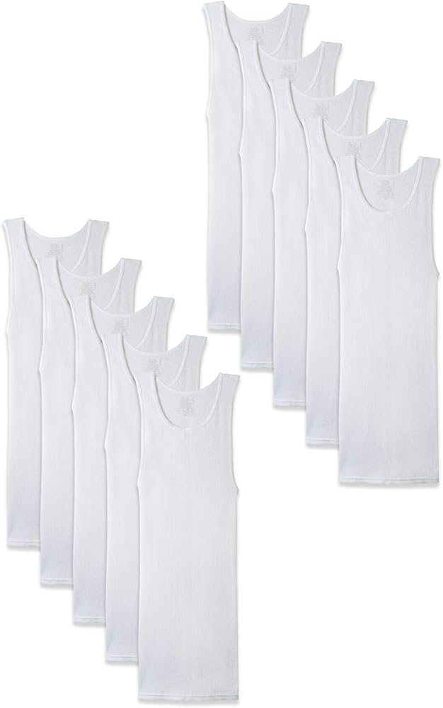 Fruit of the Loom Men's A Shirt White 8 Pack (8, Medium)