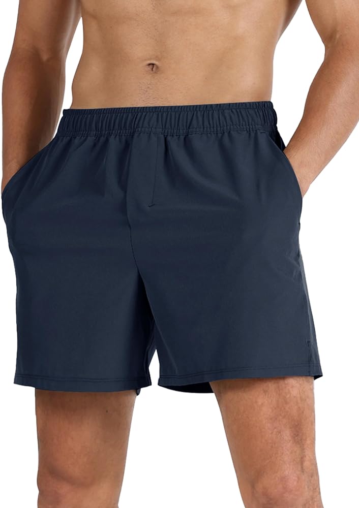 ODODOS Men's Athletic Shorts with Pockets 5" / 7" Inseam Quick Dry Lightweight Workout Gym Running Shorts