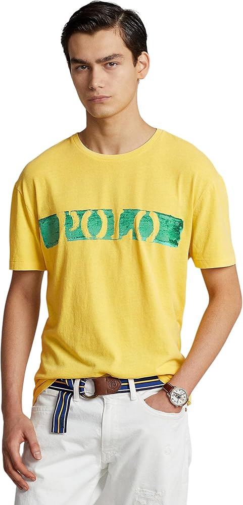 POLO RALPH LAUREN Classic Fit Logo Jersey T-Shirt Coastal Yellow SM