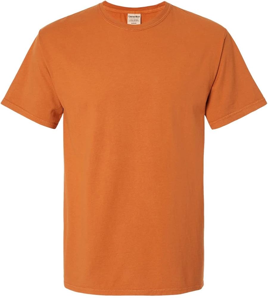 Hanes Mens Garment-Dyed T-Shirt, M, Texas Orange