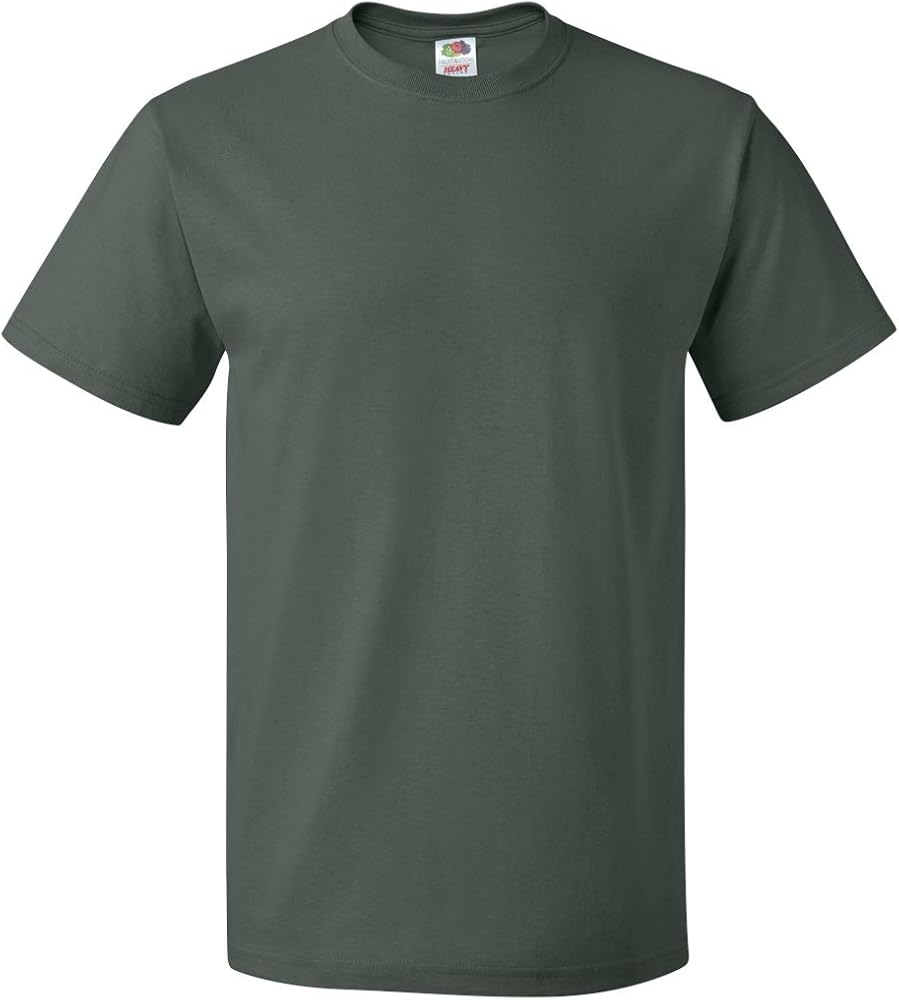 Fruit of the Loom 100% Heavy Cotton T-Shirt (Pack of 6), 6XL, Forest Green