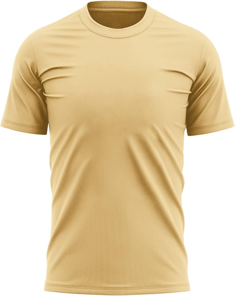 Men's Summer T-Shirt Waffle Shirt Round-Neck Casual Solid Colour Tee Undershirts Multi M-5XL