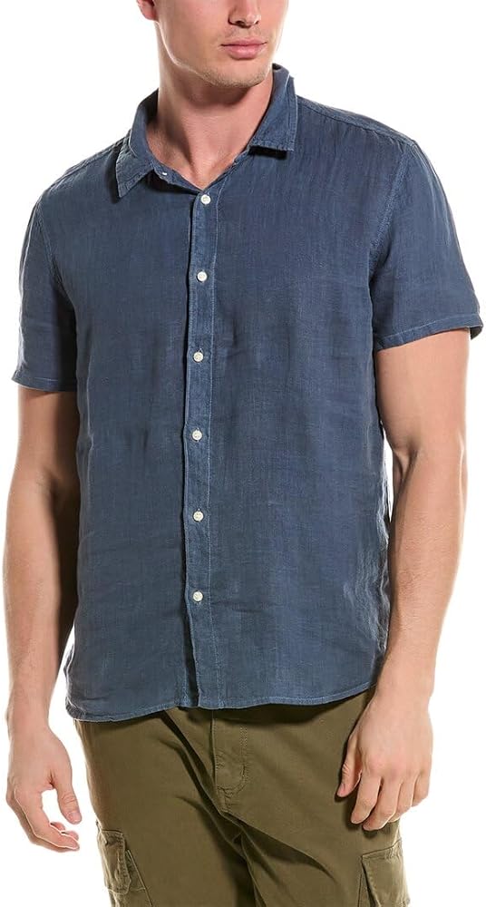 Velvet by Graham & Spencer Men's Mackie Short Sleeve Button Down Woven Shirt