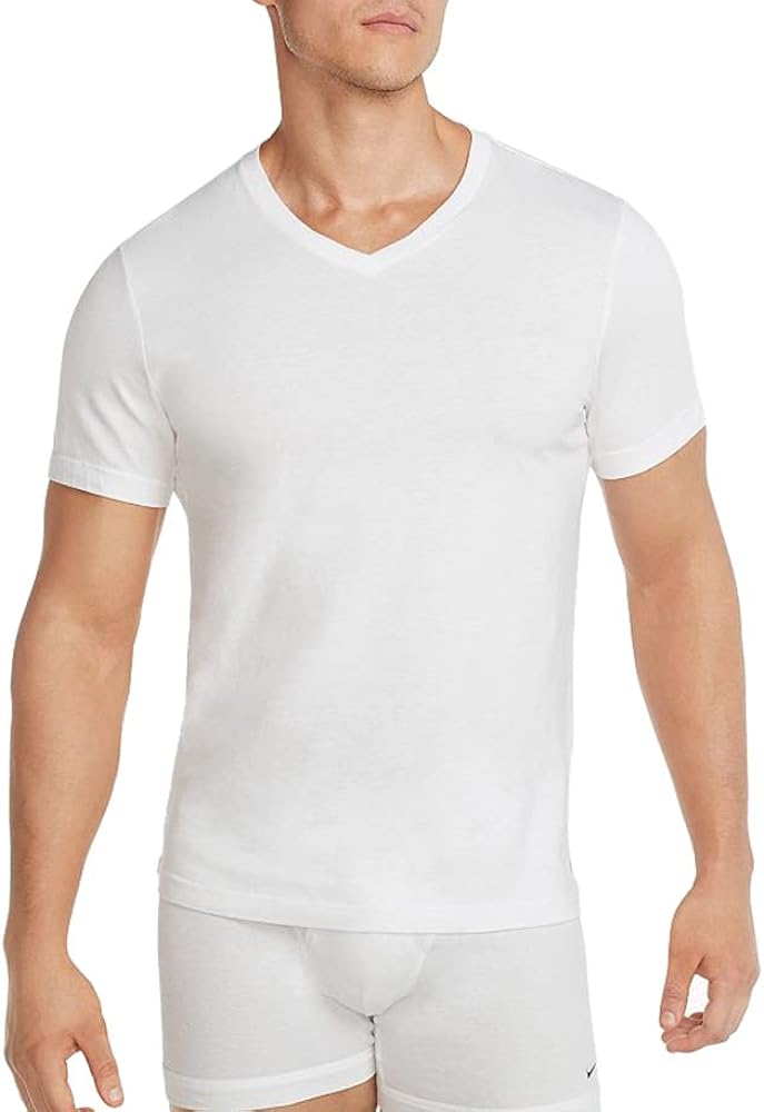 Nike 2Pk Vneck Evdy Cotton Mens Active Shirts & Tees