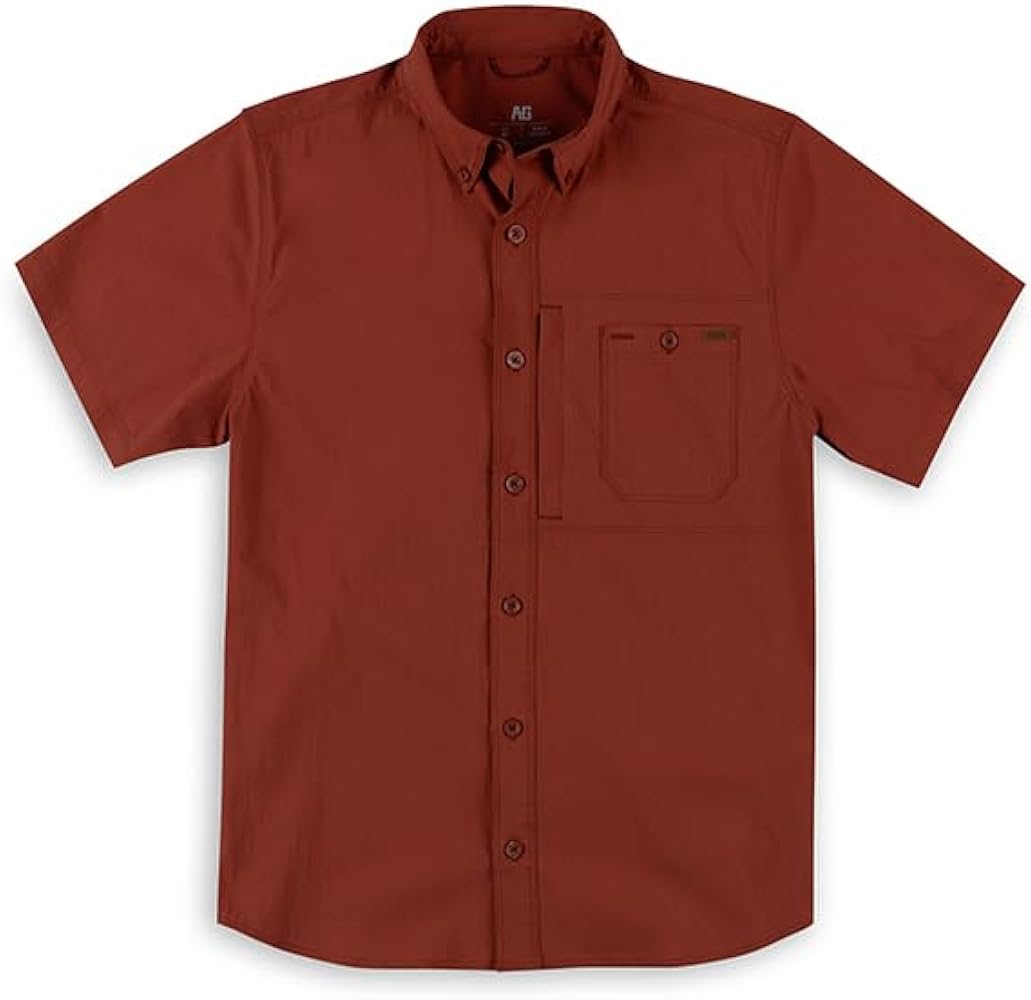 Men's Short Sleeve Harvester Button Down Shirt, Breathable Performance Work Shirt for Farmers and Ranchers with UPF30