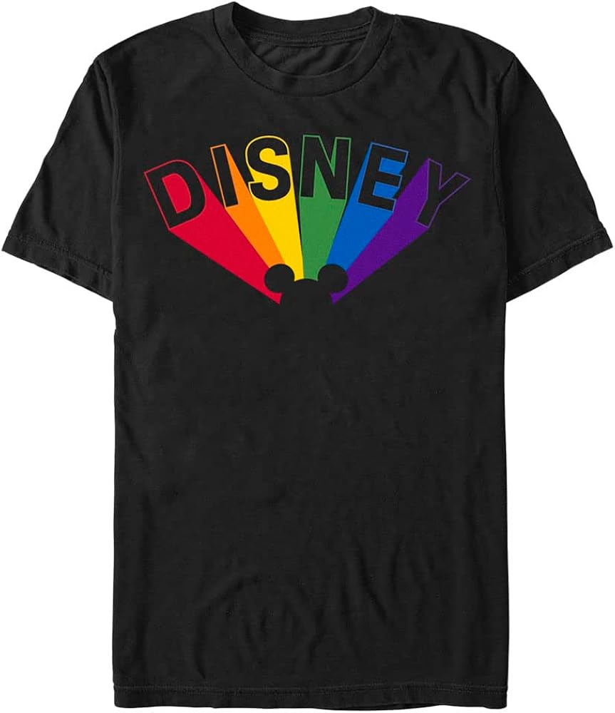 Disney Big Classic Mickey Prisma Ears Men's Tops Short Sleeve Tee Shirt, Black, 4X-Large Tall