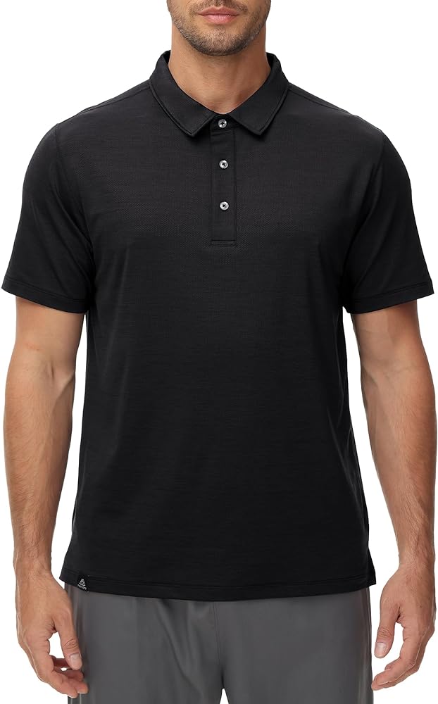 Haimont Mens Polo Shirts Short Sleeve Dry Fit Golf Collared Shirt Lightweight Outdoor Casual Work Performance Shirts