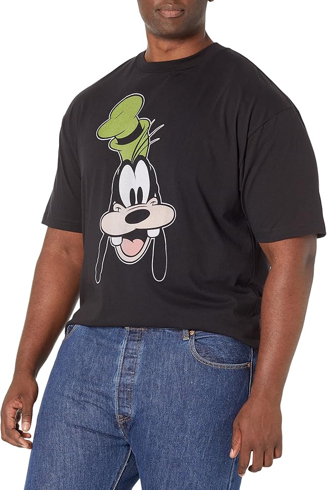 Disney Characters Goofy Big Face Young Men's Short Sleeve Tee Shirt