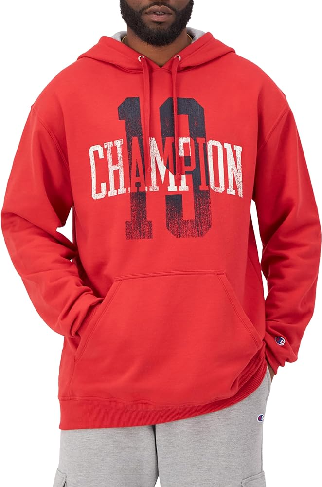 Champion mens Powerblend Fleece Hoodie, Champion 19 (Reg. or Big & Tall)