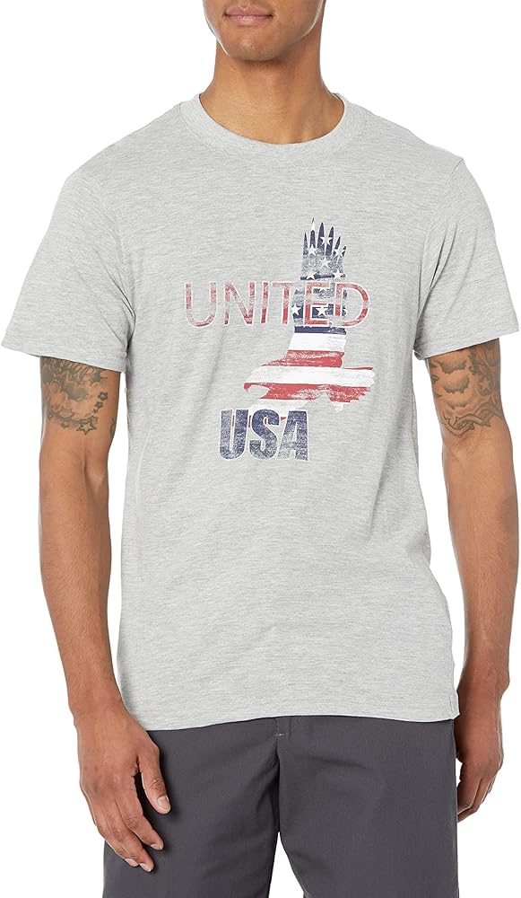 Smith's Workwear Men's Short Sleeve Crew Neck Patriotic Tee-Shirt