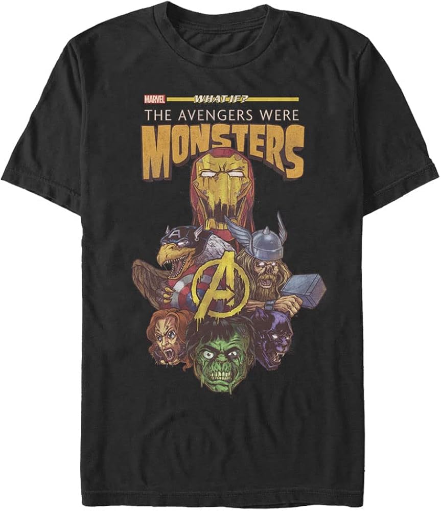 Marvel Big & Tall Classic Avengers Monsters Men's Tops Short Sleeve Tee Shirt