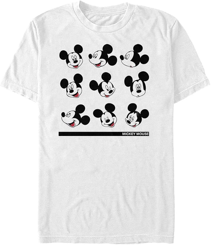 Disney Men's Characters Mickey Expressions T-Shirt