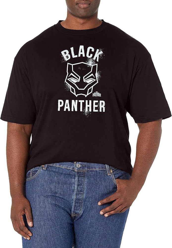 Marvel Big & Tall Bold Panther Men's Tops Short Sleeve Tee Shirt