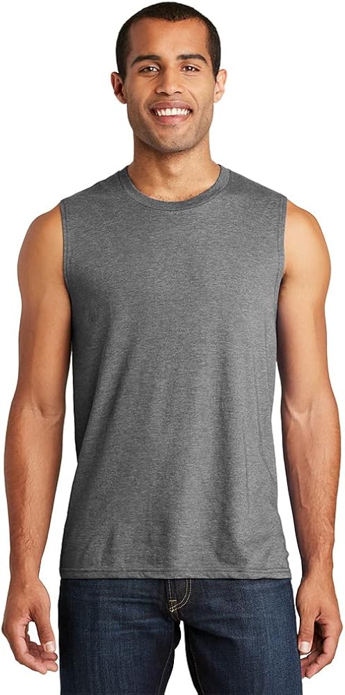 District Men's V.I.T. Muscle Tank, Grey Frost, X-Large