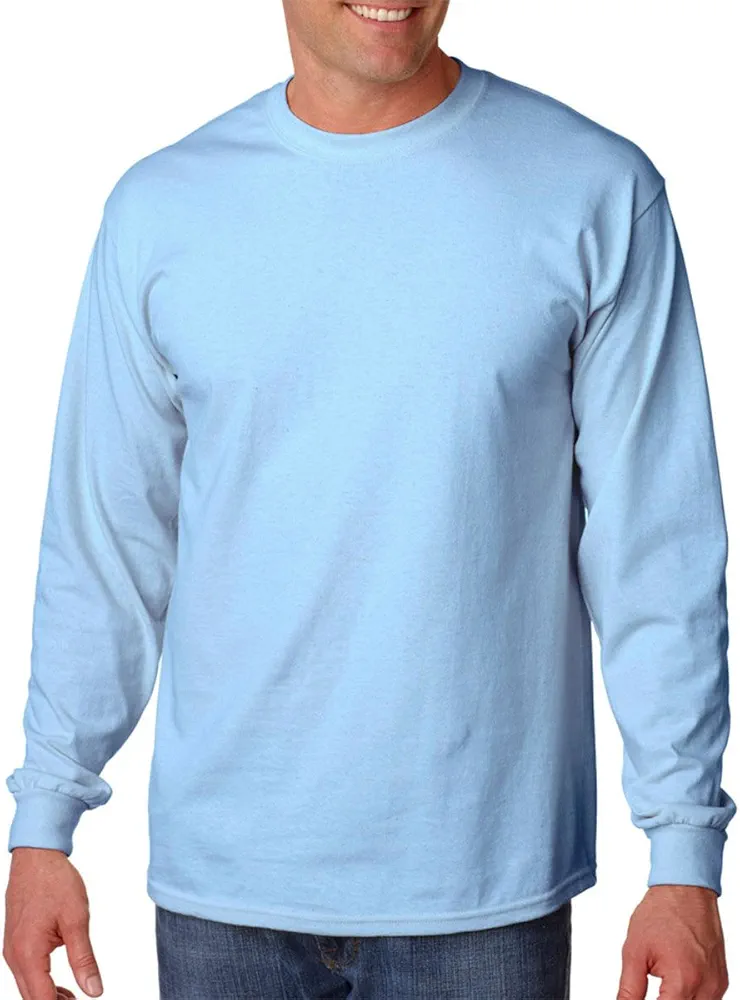 Gildan Ultra Cotton 6 oz. Long-Sleeve T-Shirt (G240)- LIGHT BLUE,2XL