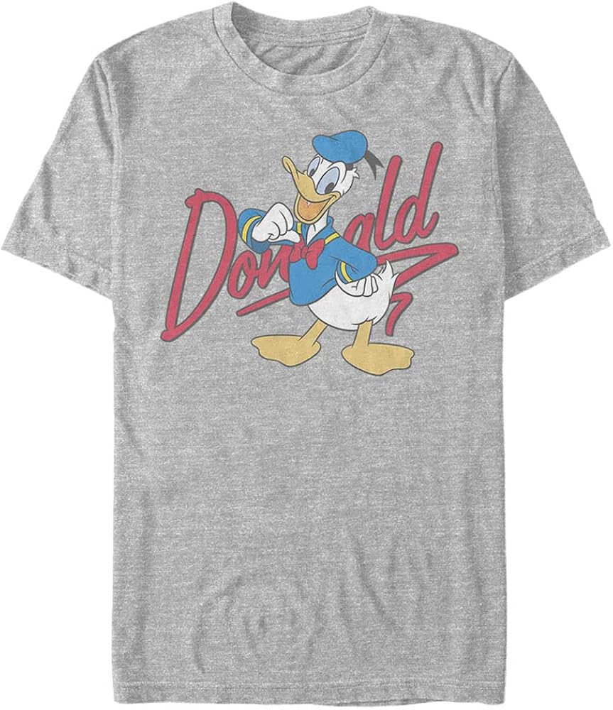 Disney Classic Mickey Signature Donald Men's Tops Short Sleeve Tee Shirt