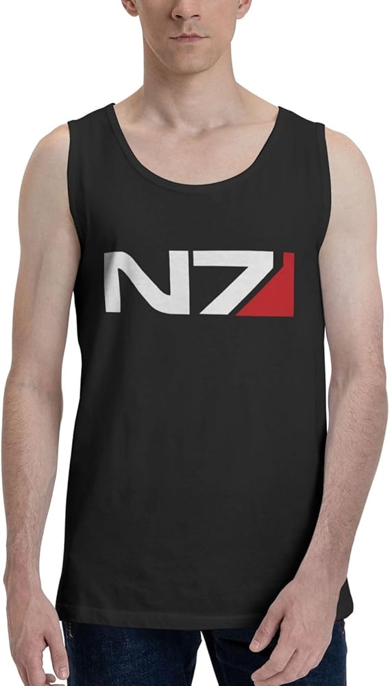 Mass Effect Men's Tank Top Shirt Cotton Cool Bodybuilding T-Shirts