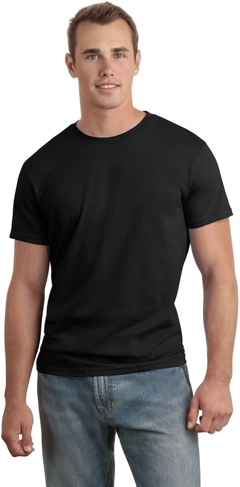 Hanes Mens Nano-T Cotton T-Shirt, Large, Blk