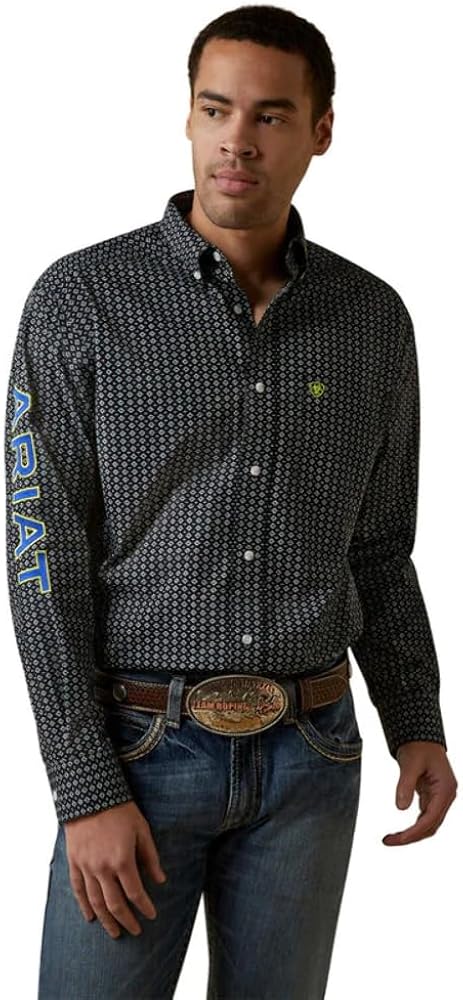 Ariat Men's Team Peyton Classic Fit Shirt, Black