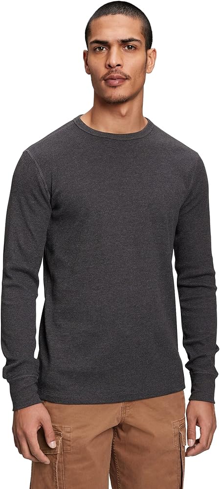 GAP Men's Long Sleeve Waffle Crewneck Tee T-Shirt