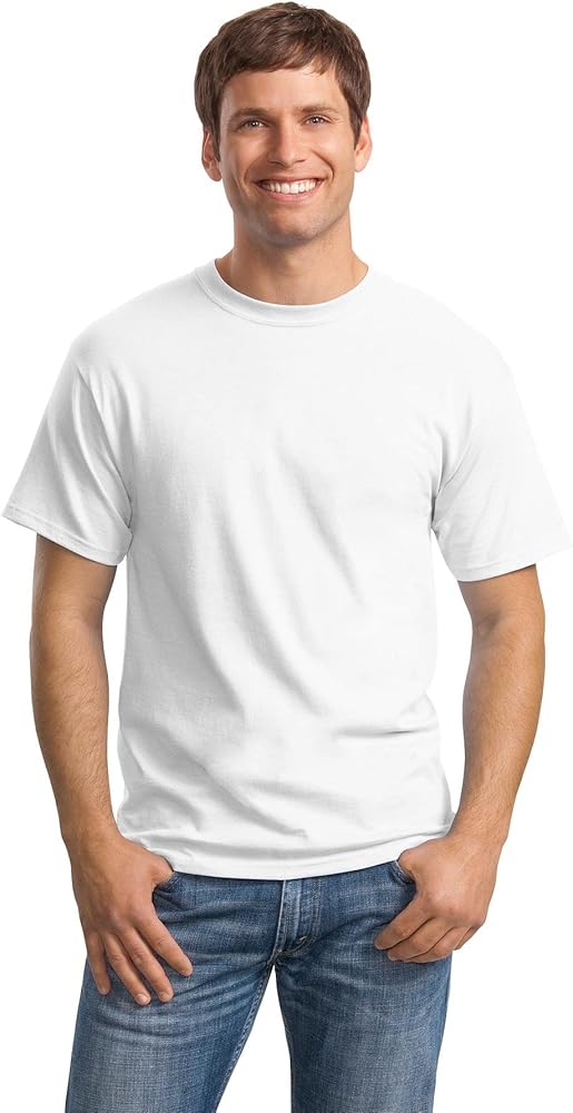 Hanes Men's 6-Pack Plus 2 Free Crew T-Shirts, White, XXX-Large