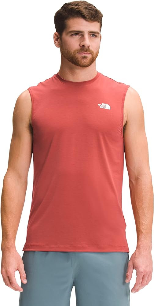 THE NORTH FACE Men's Wander Sleeveless Tee, Tandoori Spice Red, Small