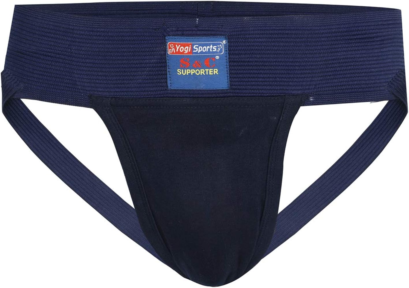 S&C Jockstrap Gym Athletic Cotton Supporter with Cup Pocket for Mens