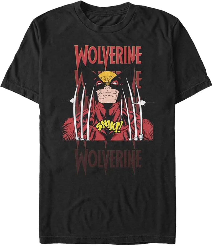 Marvel Big & Tall Classic Wolverine Gradient Men's Tops Short Sleeve Tee Shirt