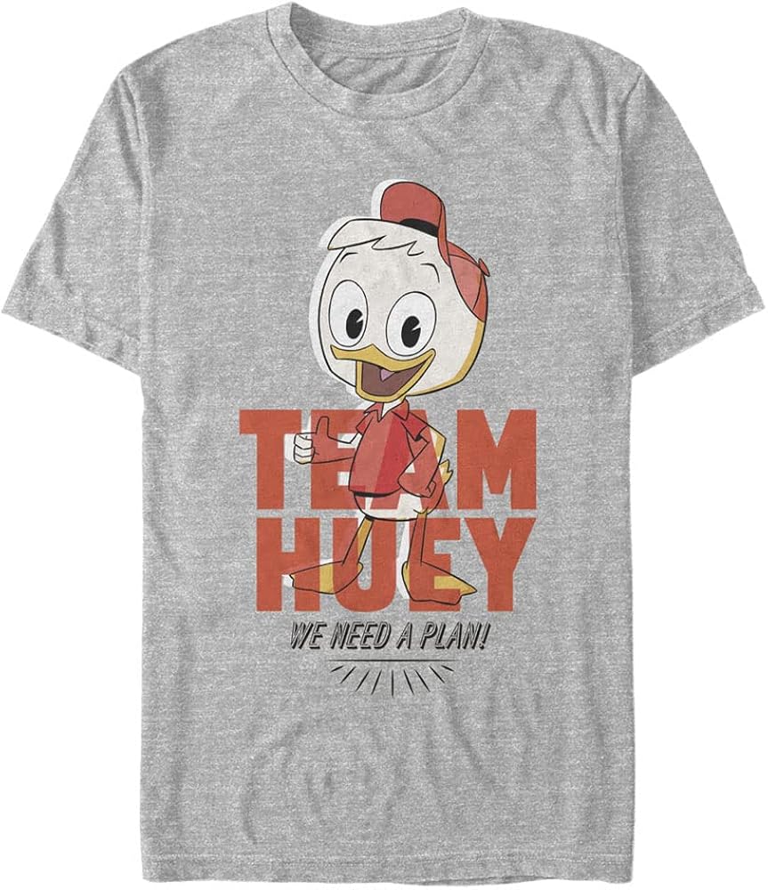 Disney Big & Tall Duck Tales Team Huey Red Men's Tops Short Sleeve Tee Shirt