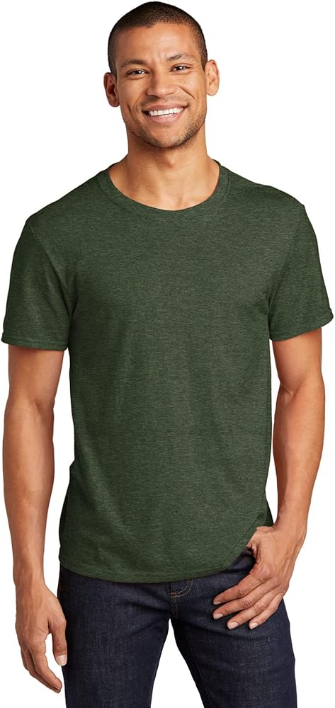 Plain Short Sleeve Premium Tee (Military Green Heather) - Military Green Heather - 4X