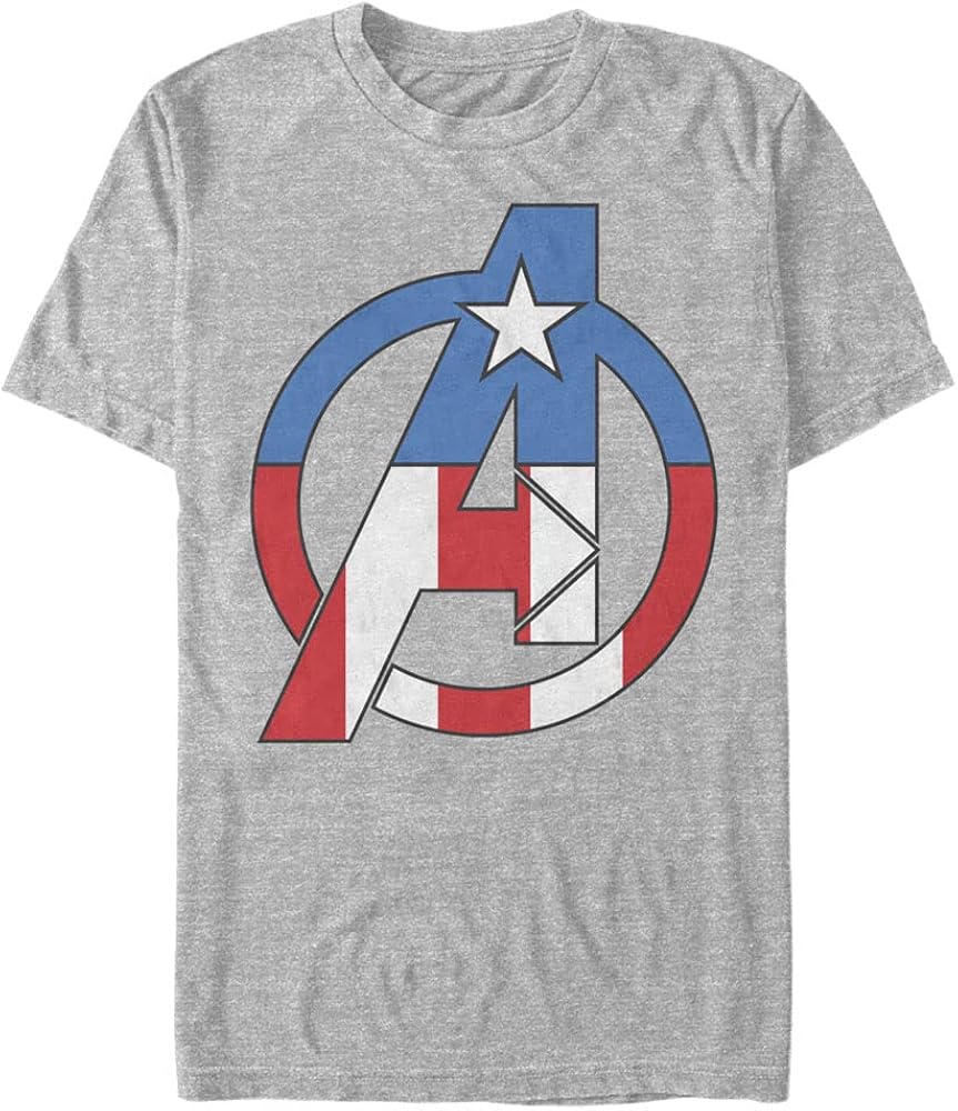 Marvel Big & Tall Classic Avenger Captian America Men's Tops Short Sleeve Tee Shirt