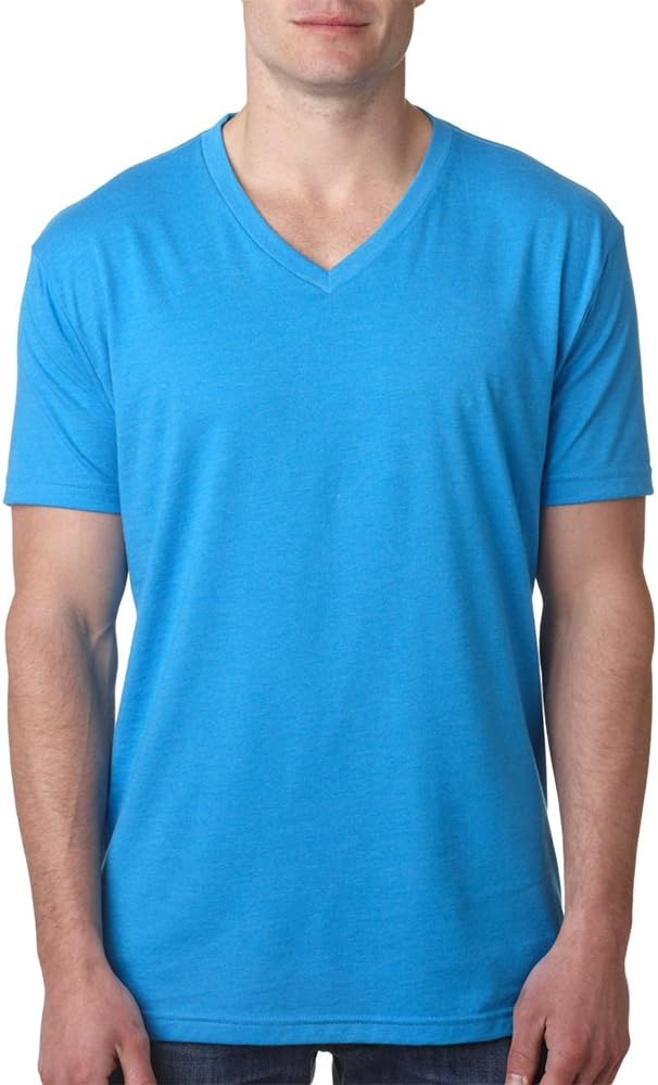 Next Level Mens CVC V-Neck Tee 6240-Turquoise-X-Large