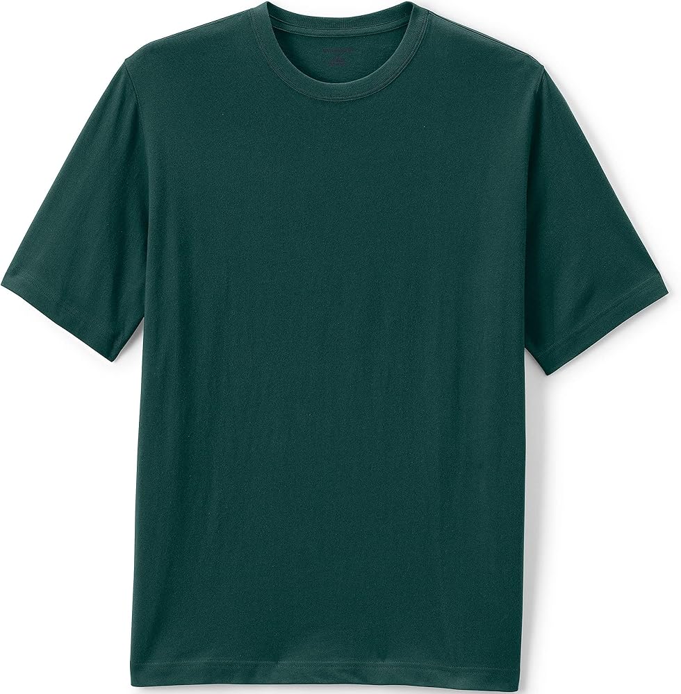 Lands' End School Uniform Men's Short Sleeve Essential T-Shirt X-Large Evergreen