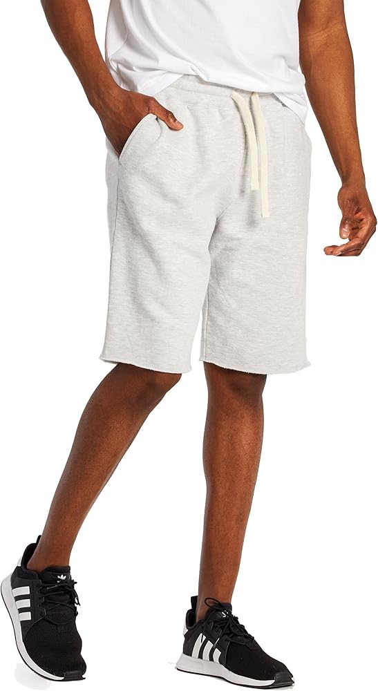 Life is Good Men's Simply True Fleece Shorts, Light Heather Gray