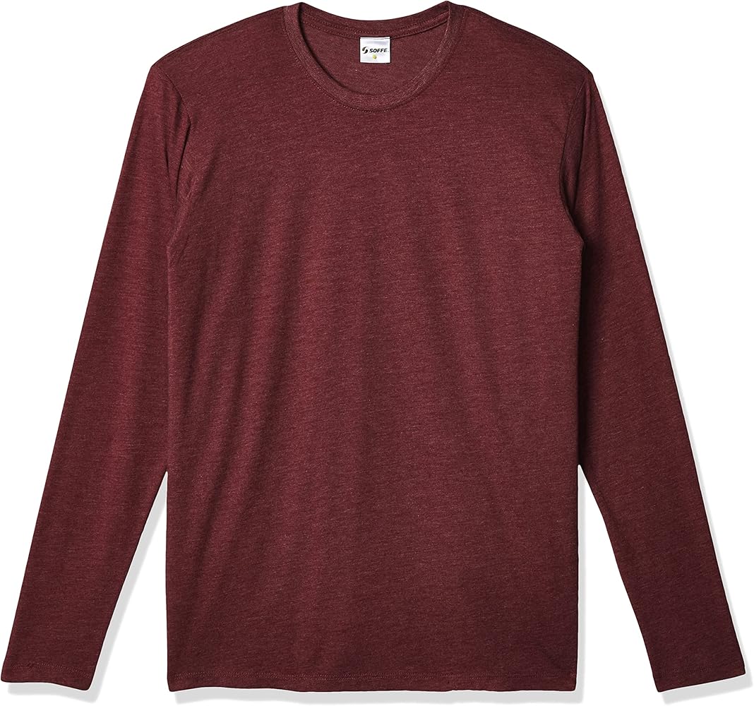 Soffe Men's Tri-Blend Long Sleeve Crew Neck Tee