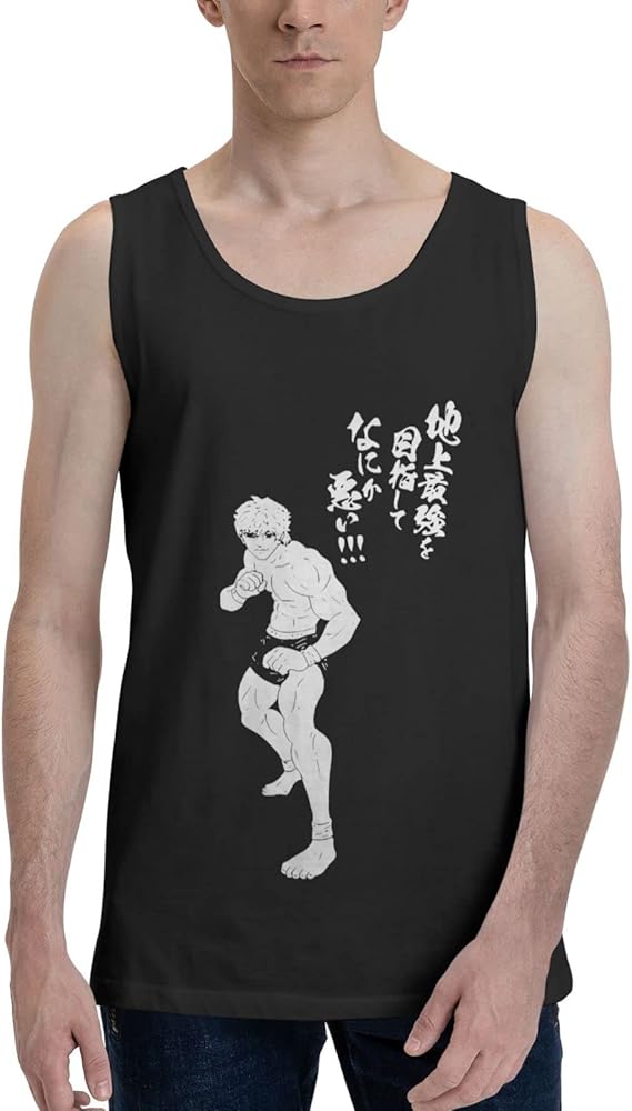 Anime Tank Top Shirt Baki The Grappler Hanma Baki Man's Summer Sleeveless Clothes Fashion Vest