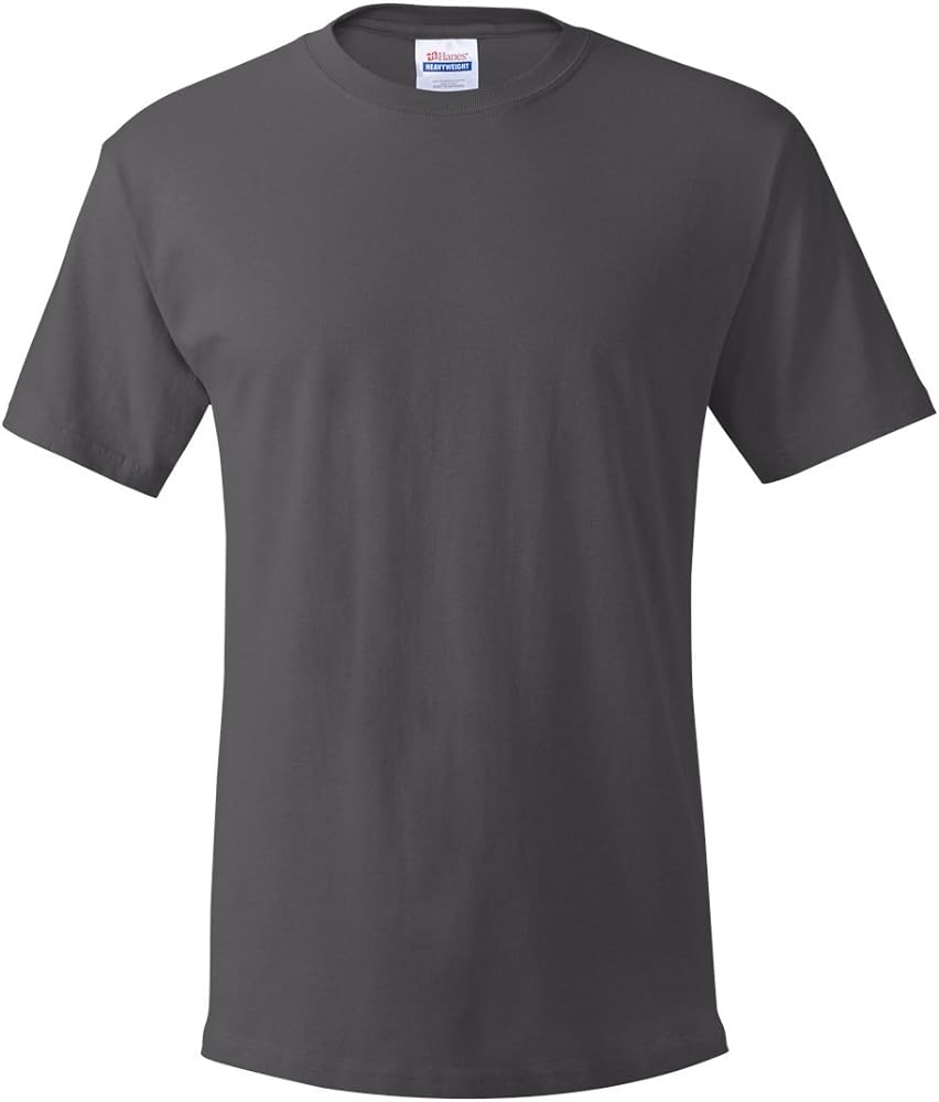 Hanes Men's 6-Pack Plus 2 Free Crew T-Shirts, Smoke Gray, Medium