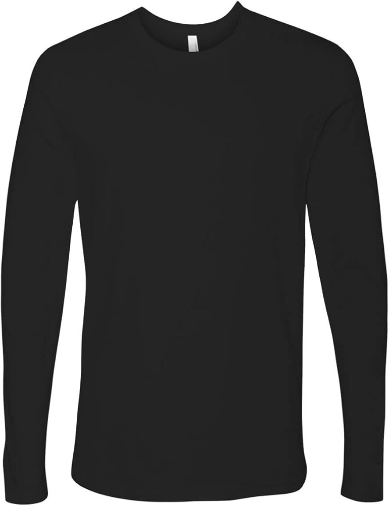 Next Level Premium Fitted Long-Sleeve Crew, Black, Large