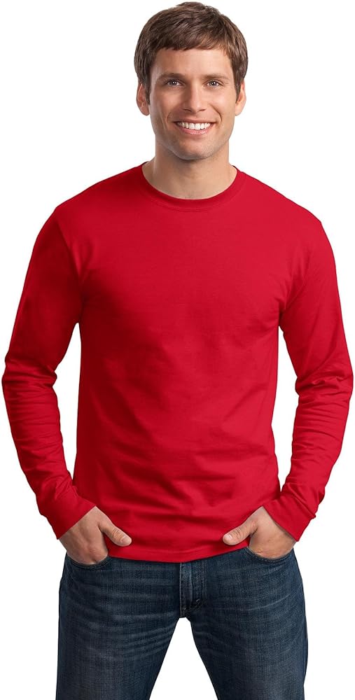 Hanes 6.1 oz. Tagless Long-Sleeve T-Shirt (5586) Deep Red, XL